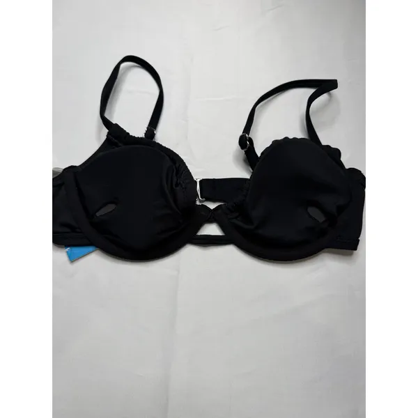 Cupshe Women Black Underwire Ruffle High‎ Waisted Bikini Set XS - Image 9