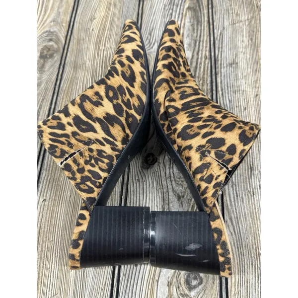 Massini Women's Emily Leopard block heeled Mules SZ 10 - Image 6