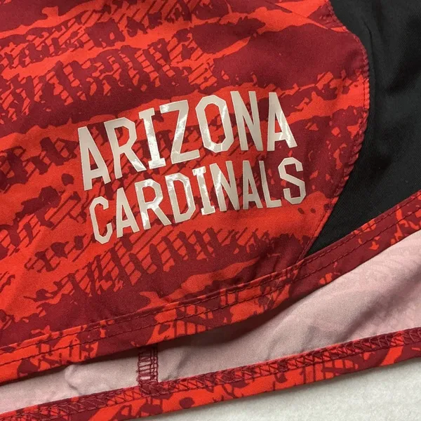 Nike Arizona Cardinals NFL Team Apparel Dri-FIT Running Shorts Red Black‎ Large - Image 4