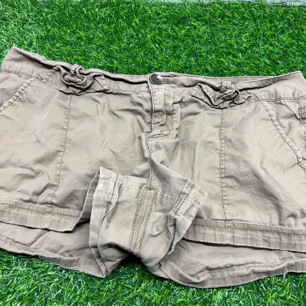 Y2K American Rag Micro Mini Brown Shorts - Image 2