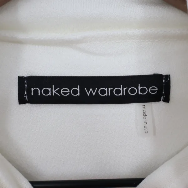 Naked Wardrobe Cream Turtleneck Long Sleeve Bodysuit Womens Size Medium - Image 2
