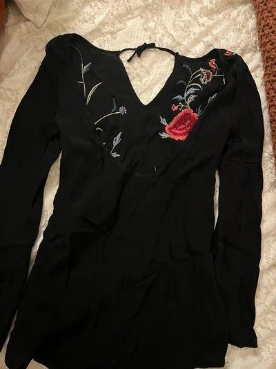 Staring At Stars Open Back Embroidered Top - Image 3