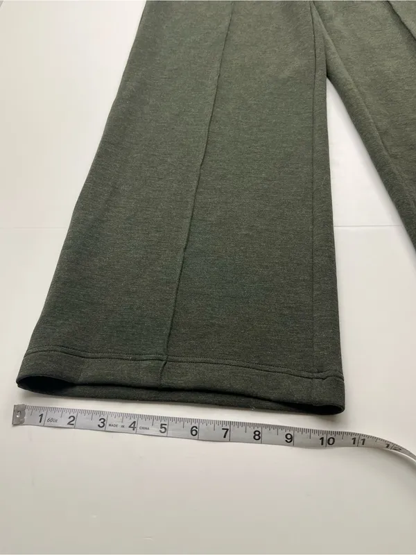 Varley DoubleSoft Green Wide Leg Pull-on Pant Womens Medium Stretch Pockets - Image 11