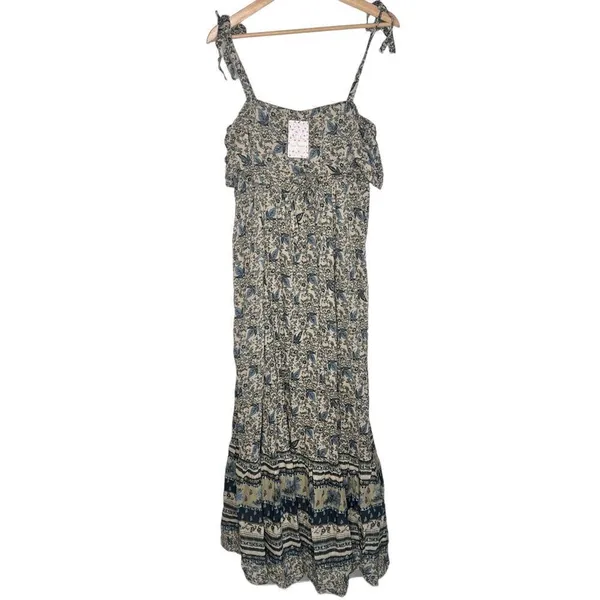 New Free People Tangier Boho Babydoll Maxi Dress Size M - Image 2