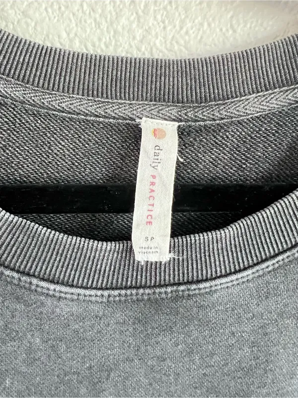 Daily Practice by Anthropologie Women's Washed Tunic Dress Black Pullover - Image 2