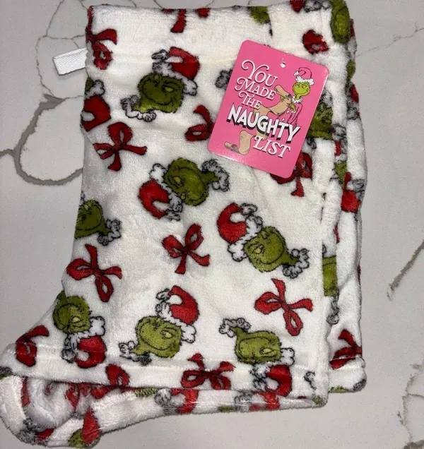 The Grinch Pajama Shorts with bows Green Size L - Image 2