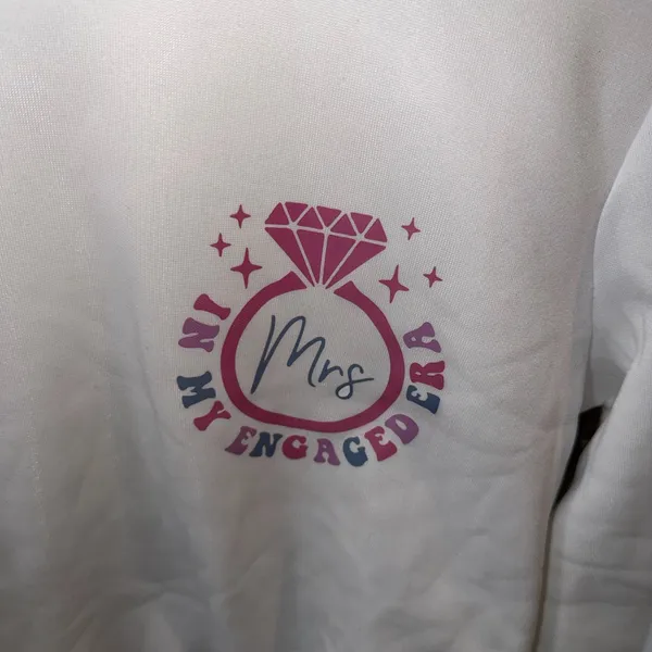 SHEIN White 'Mrs' Engagement Sweater - Image 2