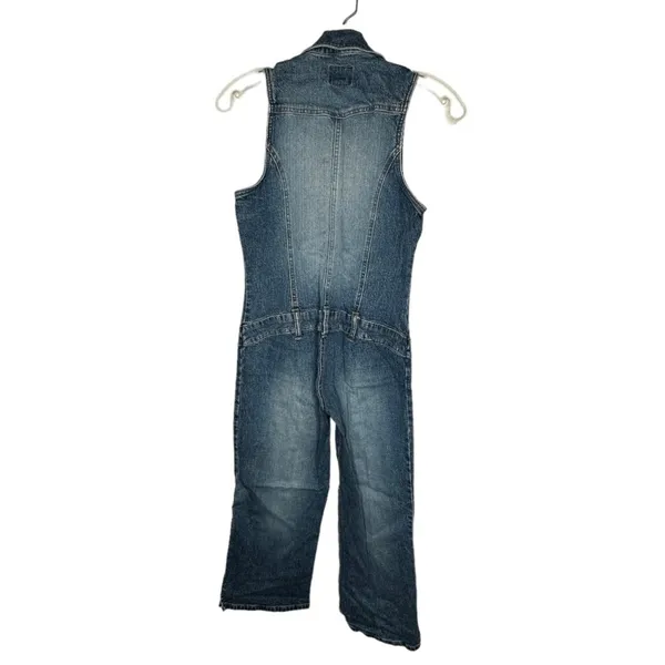Vintage‎ Rave Stretch Denim Jumpsuit - Image 6