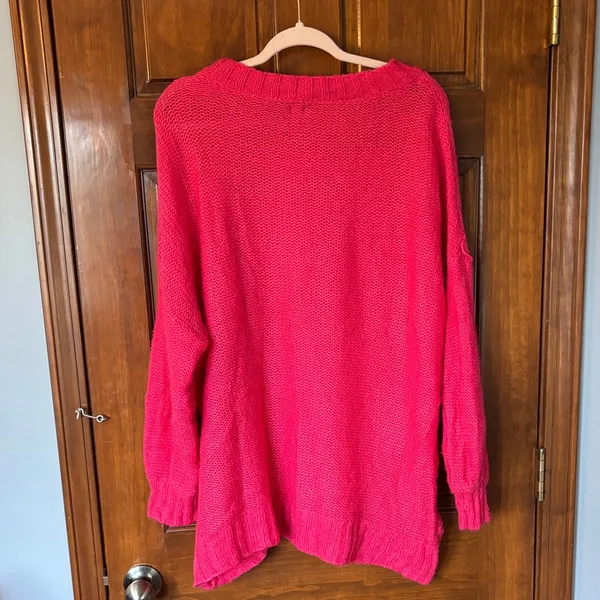 Aerie Cozy Pink Knit Sweater Size Large - Image 4
