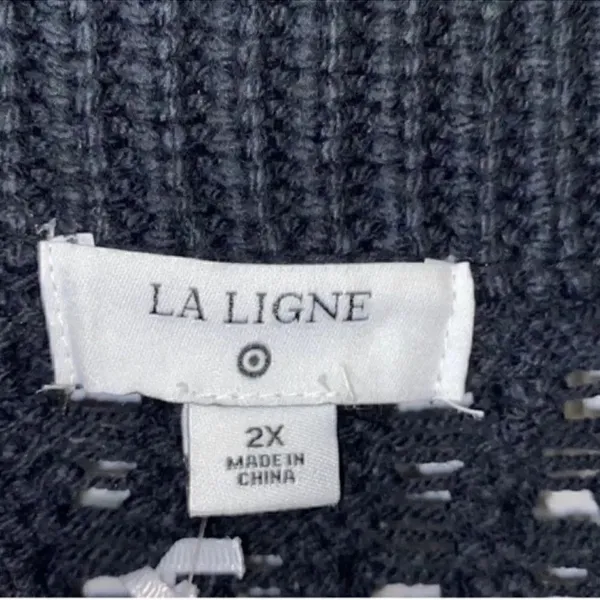LA LIGNE Black an White Striped
Sweater(Size 2X) Black - Image 6