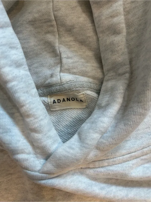 Adanola Embroidered Heather Grey Hoodie - Image 4