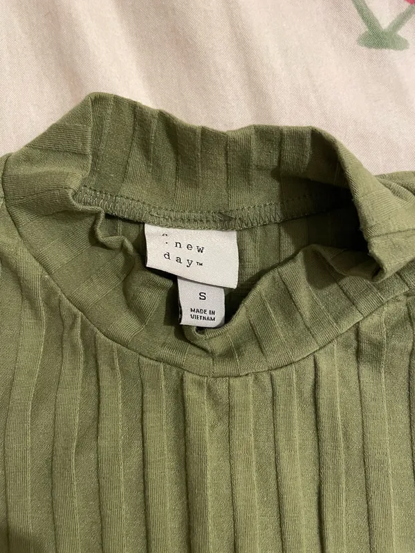 a new day Olive Ribbed Tank Top - Image 2