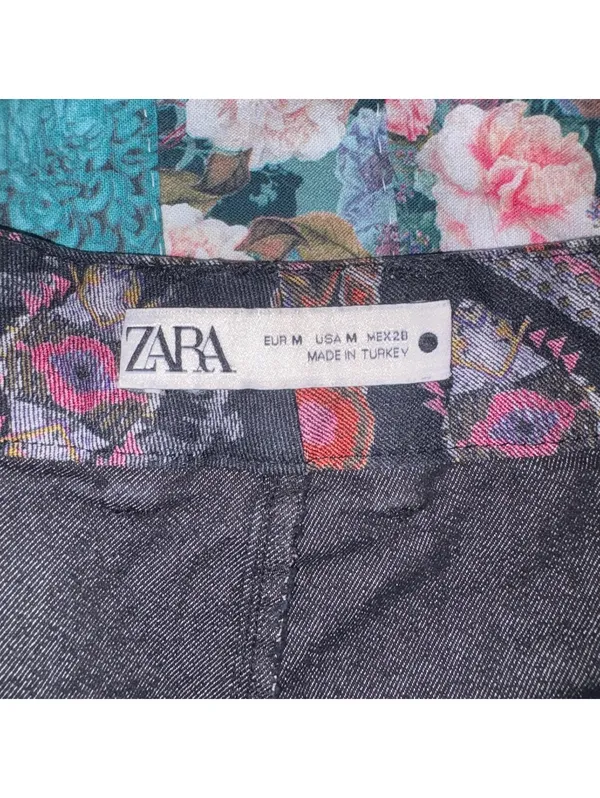Zara Women's M Aztec Patterned Multi Colored Pants Comfort Stretch - Image 7