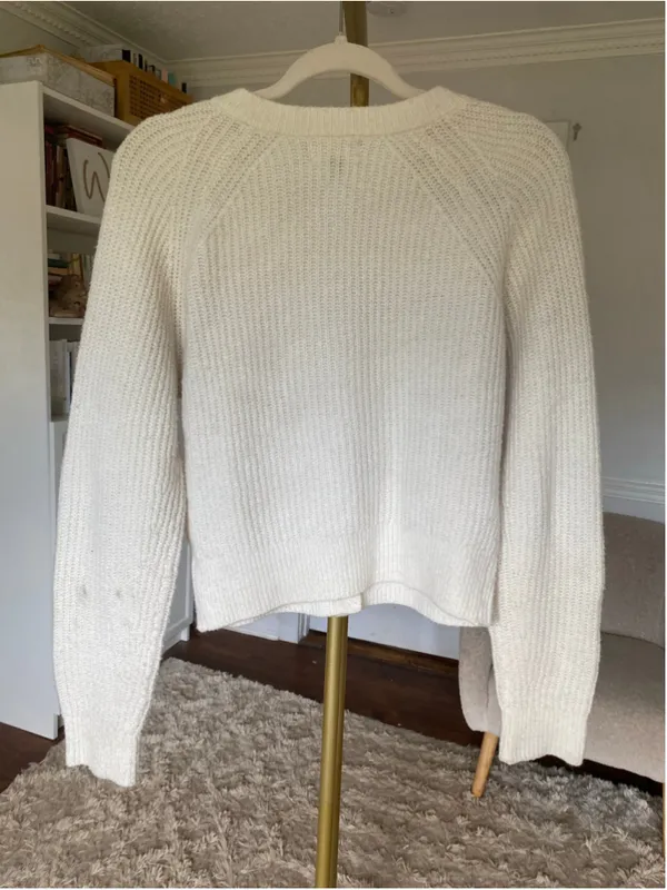 Universal Threads Ivory Cream Cardigan Button Front Knit Nantucket Preppy Prairie - Image 3