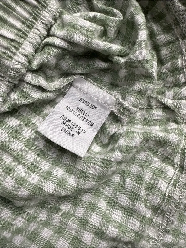 Blosh Womans large light green gingham tiered ruffle cottagecore mini skirt. - Image 6