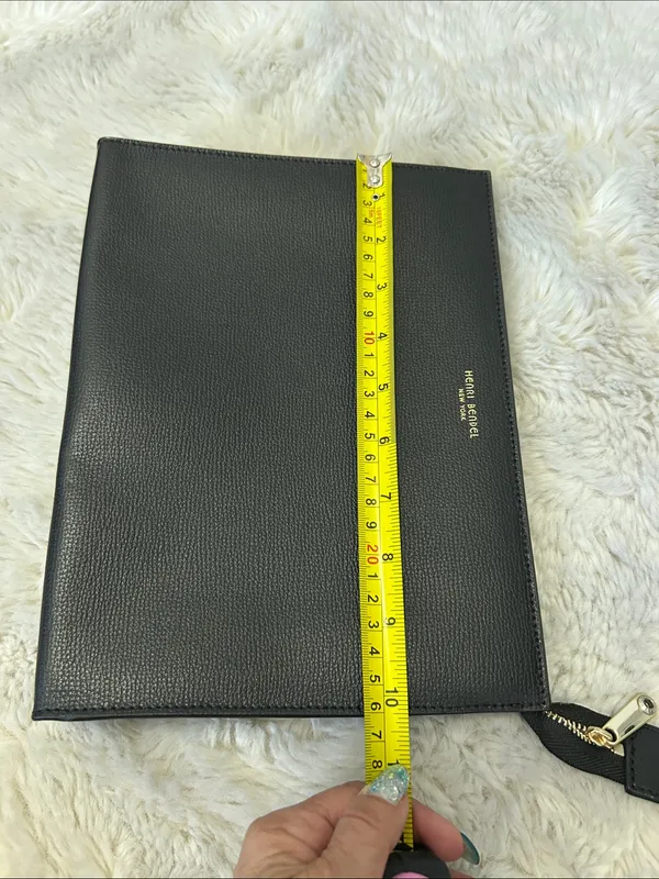 Henri Bendel Black Saffiano Leather Clutch - Image 11