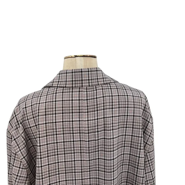 Free People Cali Plaid Blazer Jacket Gray Neutral Size Large‎ - Image 10