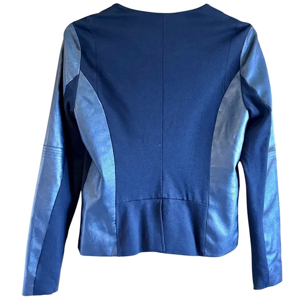 Maurice's Moto Jacket Biker Style Small Black Faux Leather Zipper Grunge Whimsy‎ goth - Image 5