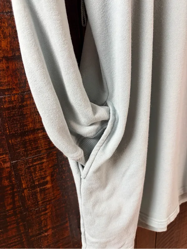 American Eagle Light Blue Tunic Sweatshirt Medium - Image 4