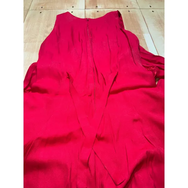 Vintage Maurices Red Jacquard Dress with Matching Cardigan Set‎ Size 9/10 - Image 7