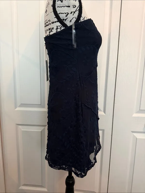 Altar'd State Strapless Navy Lace Cocktail Dress - Image 5