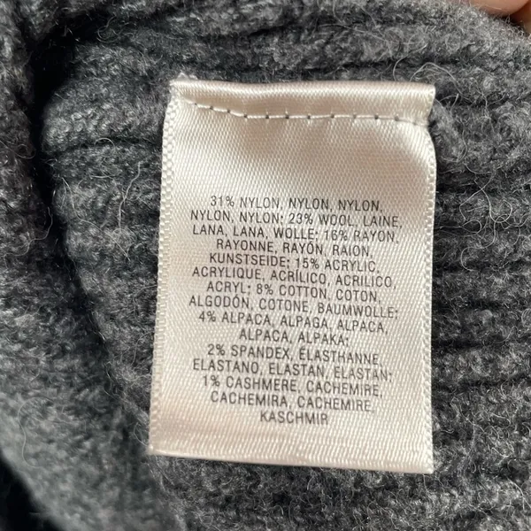 Anthropologie Sonoran Wool Alpaca Blend Cowl Neck Sweater Dress in Grey Size‎ S - Image 8