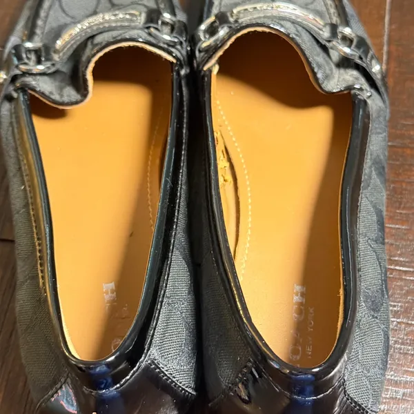 Coach Felisha Loafers Women 9.5B Black Signature Monogram Driving Moccasin Flat - Image 10