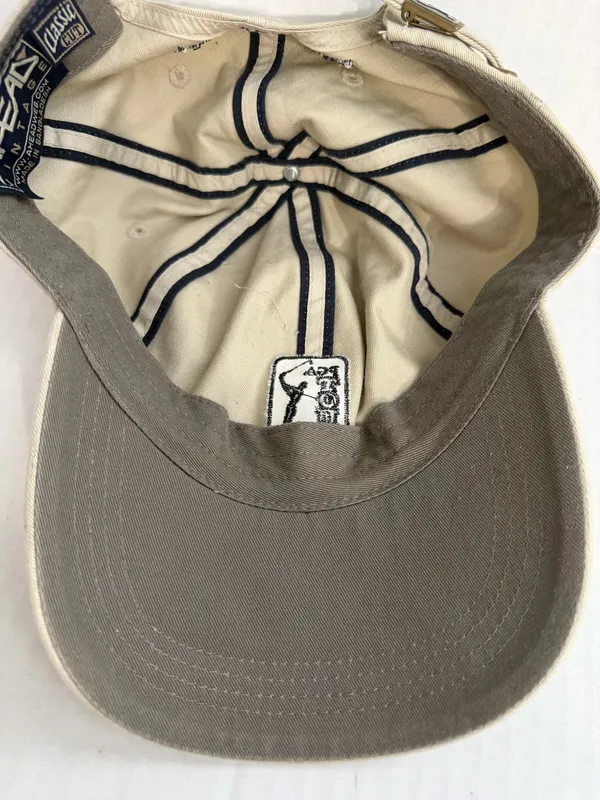 Ahead Vintage PGA TOUR Khaki Baseball Cap with Black Embroidered Logo - Image 6