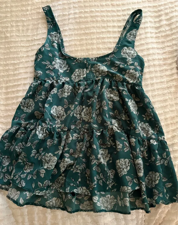 Teal Urban Outfitters Romper Floral xs - Image 2