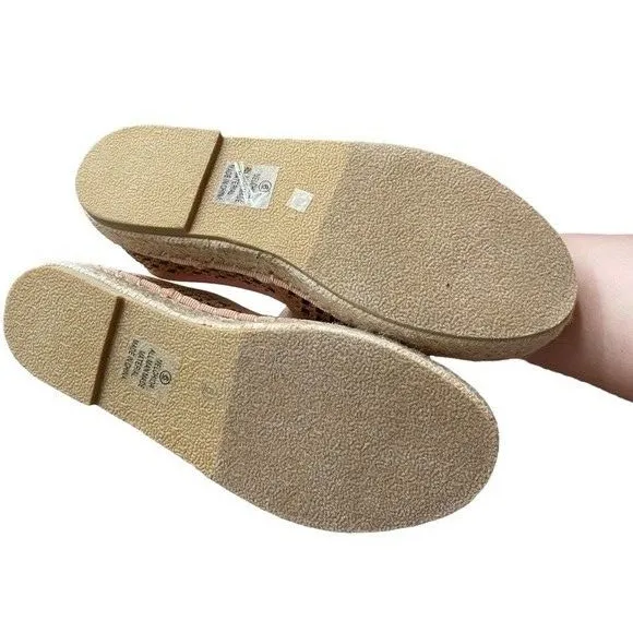 Catherine Malandrino Size 6 Melchior Espadrille‎ Slip On Loafers Rose Gold NWT - Image 5