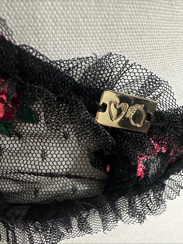 For Love And Lemons Black Floral Embroidered Lace Bustier - Image 4