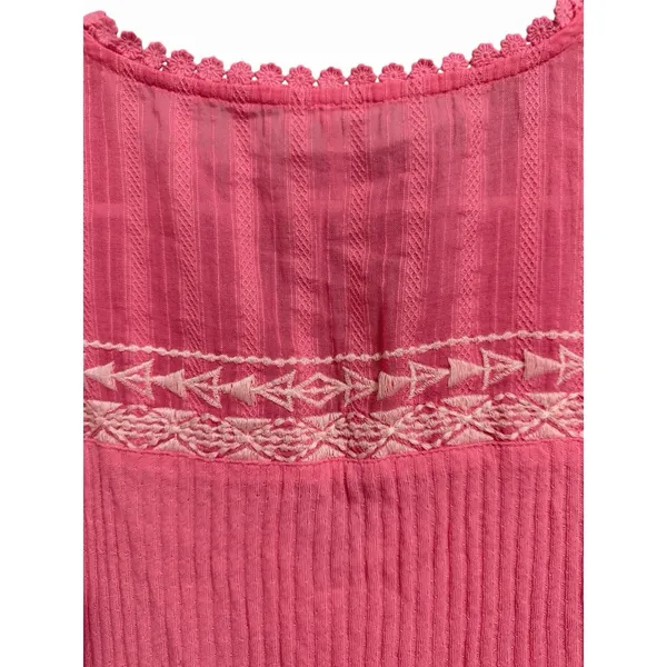 Free People Sarafina Embroidered Top‎ Pink Rose Women's Size Small - Image 10