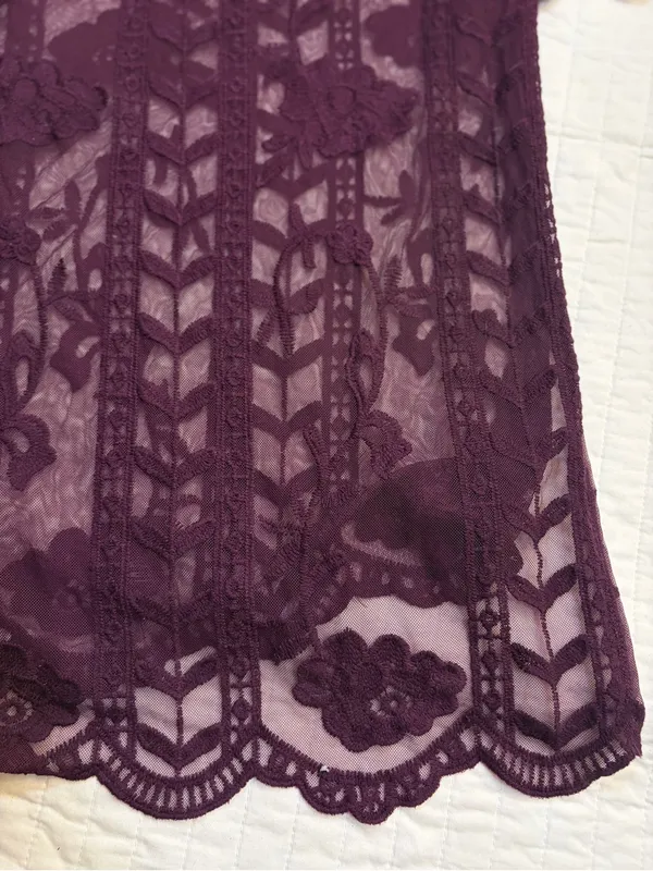 Gianni Bini Deep V-Neck Floral Embroidered Mesh Maxi Romper - Image 7