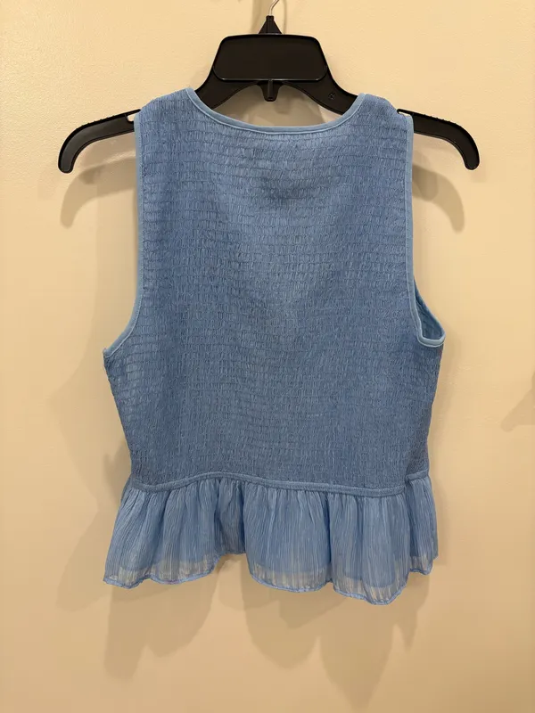 1. State Blouse Blue Sleeveless - Image 2