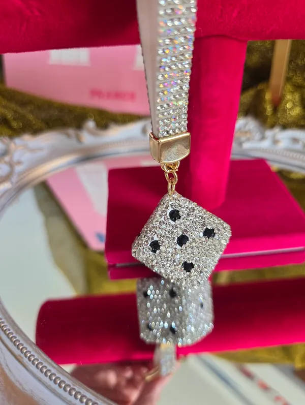 Bling Dice Keychain Bagcharm Silver - Image 12