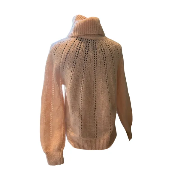 Haven Well Within Wool Blend Pointelle Mock Neck Sweater — Size S - Image 7