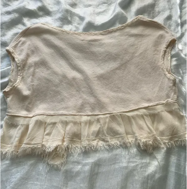 Urban Outfitters Cream Crop Top - Image 2