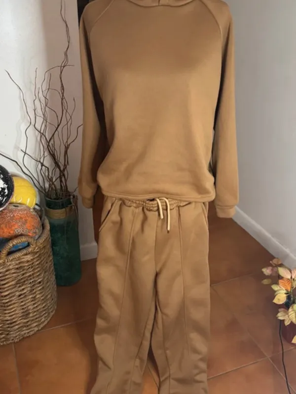 Women’s Camel Hoodie & Jogger Set - Image 4