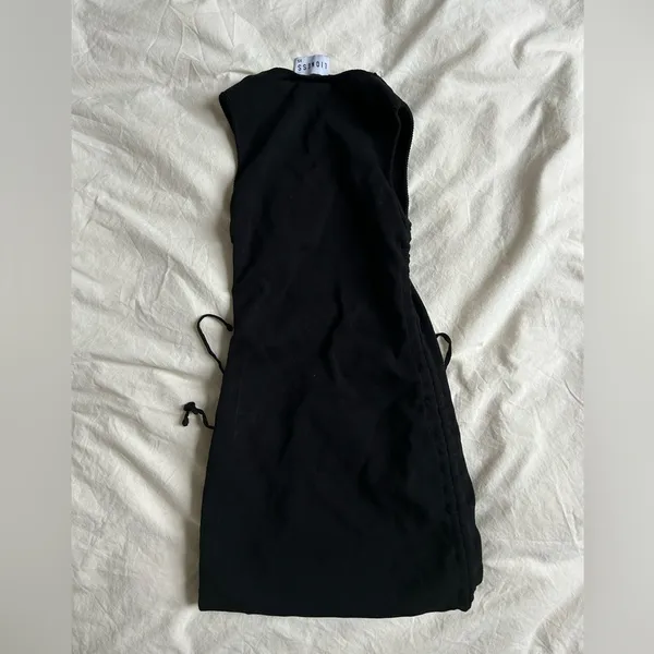 Lioness military minds Black Sleeveless Ruched Dress - Image 4