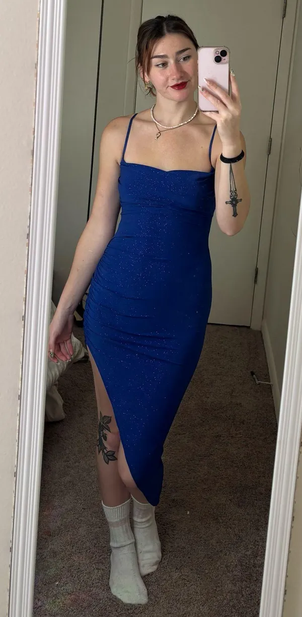 Blue Windsor Homecoming Dress - Image 2