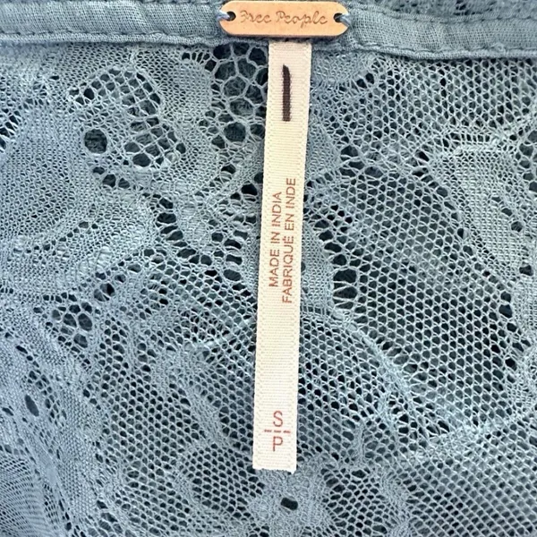 Free People Lace Blue Mini Dress - Image 7