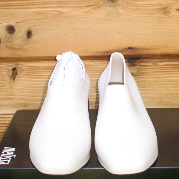 Melissa Womens 6 White Brown Mid Pump Shoes - Image 6