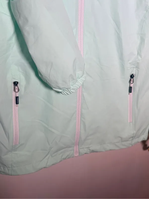 New Balance Women's Mint Hooded Windbreaker Jacket Medium Activewear - Image 5
