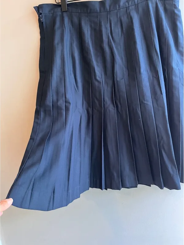 Lands End Dark Navy Pleated School Uniform Skirt Size 14 - Image 9