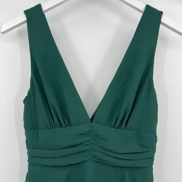 Lulus‎ Celebration Time Emerald Green Sleeveless Tiered Midi Dress Size XS - Image 4