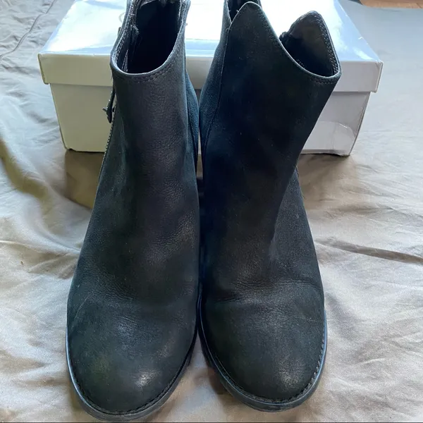 Black Steve Madden Whysper Heeled Ankle Booties - Image 5