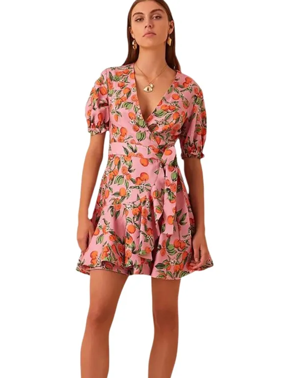 Finders Keepers Aranciata Wrap Dress Size Small - Image 6