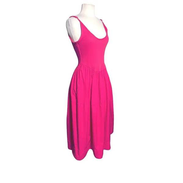 FREE PEOPLE Women’s Dylan Pink Ribknit Tank Top Midi Dress - Image 4