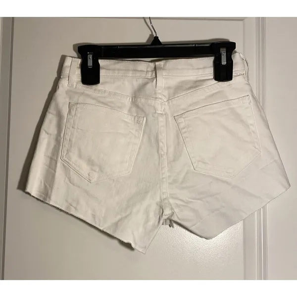 L'AGENCE Women's Audrey Mid Rise Shorts‎ Size 25 New With Tags Vintage White - Image 4