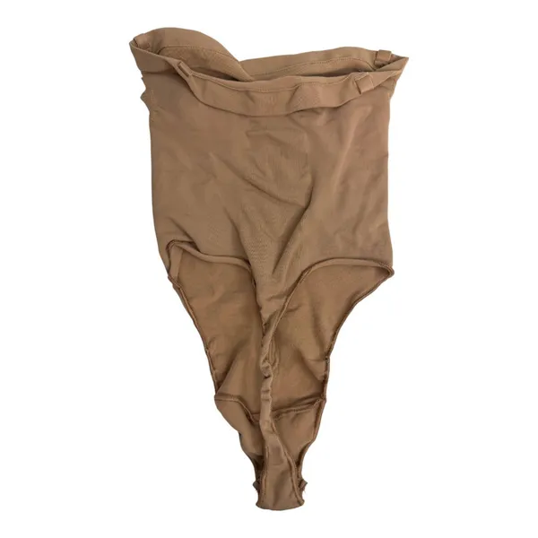 SKIMS Seamless Sculpt Strapless Thong Bodysuit Clay Beige Size XS - Image 5